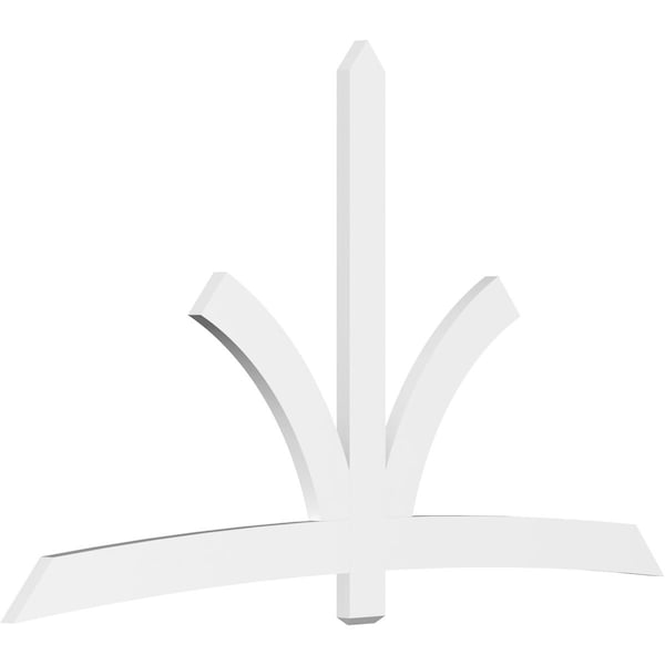 Ekena Millwork Davenport Architectural Grade PVC Gable Bracket, 108"W x 63"H x 2"D x 6"F, 14/12 Pitch GBP108X63X0206DAV00 - main